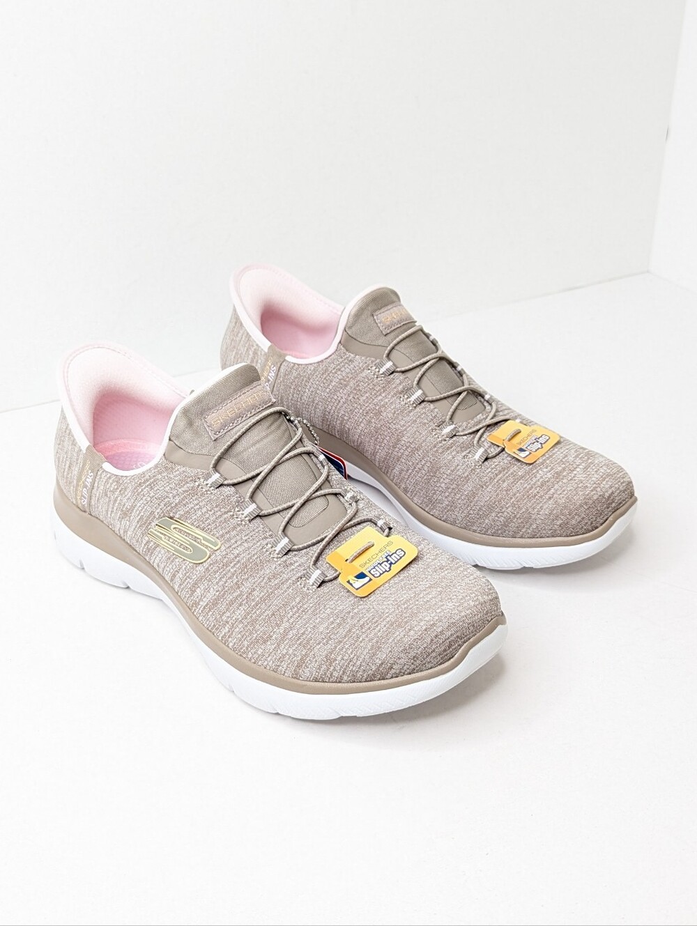 Skechers Slip-Ins Summits Casual Shoes Taupe Women's 7.5 Wide